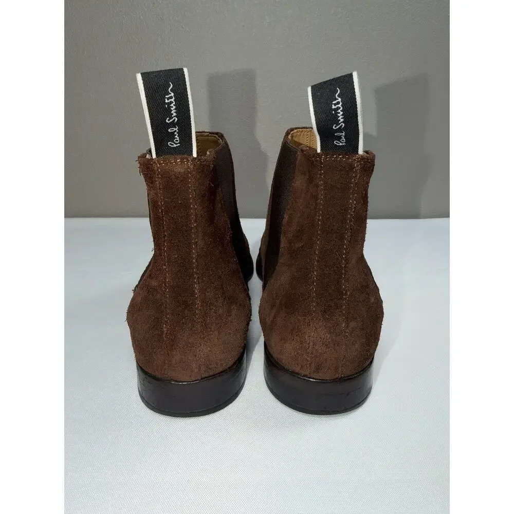 Paul Smith Gerald Size 42 US 9 Brown Suede Chelsea Boots Ankle Pull Tab